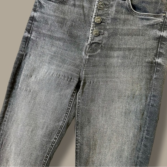 MOTHER Denim ‘The Pixie Dazzler Ankle Fray Jeans’ in “Night Shadow” Size 25 - Picture 9 of 16